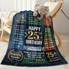 Coperta per Celebrazione 25° Compleanno Morbida e Accogliente Adatta per Sedia Ufficio Sedia da Ufficio Quattro Stagioni Multiuso Calda Decorazione