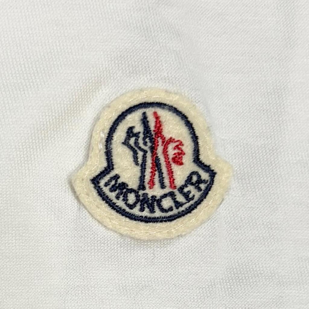 MONCLER Tricolor T-Shirt White Men's Size S Model E109180198008390Y