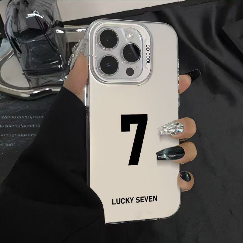 The new lucky number is suitable for iphone17 mobile phone case Apple 15promax/14 anti-drop 13pro16 Europe and America