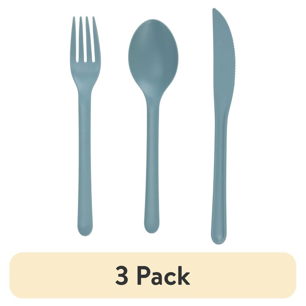 

Eco-Friendly Recycled Plastic Flatware Set 3 Piece Durable Non-Toxic Utensils Outdoor Dining Picnics Parties Dishwasher Safe BPA United States