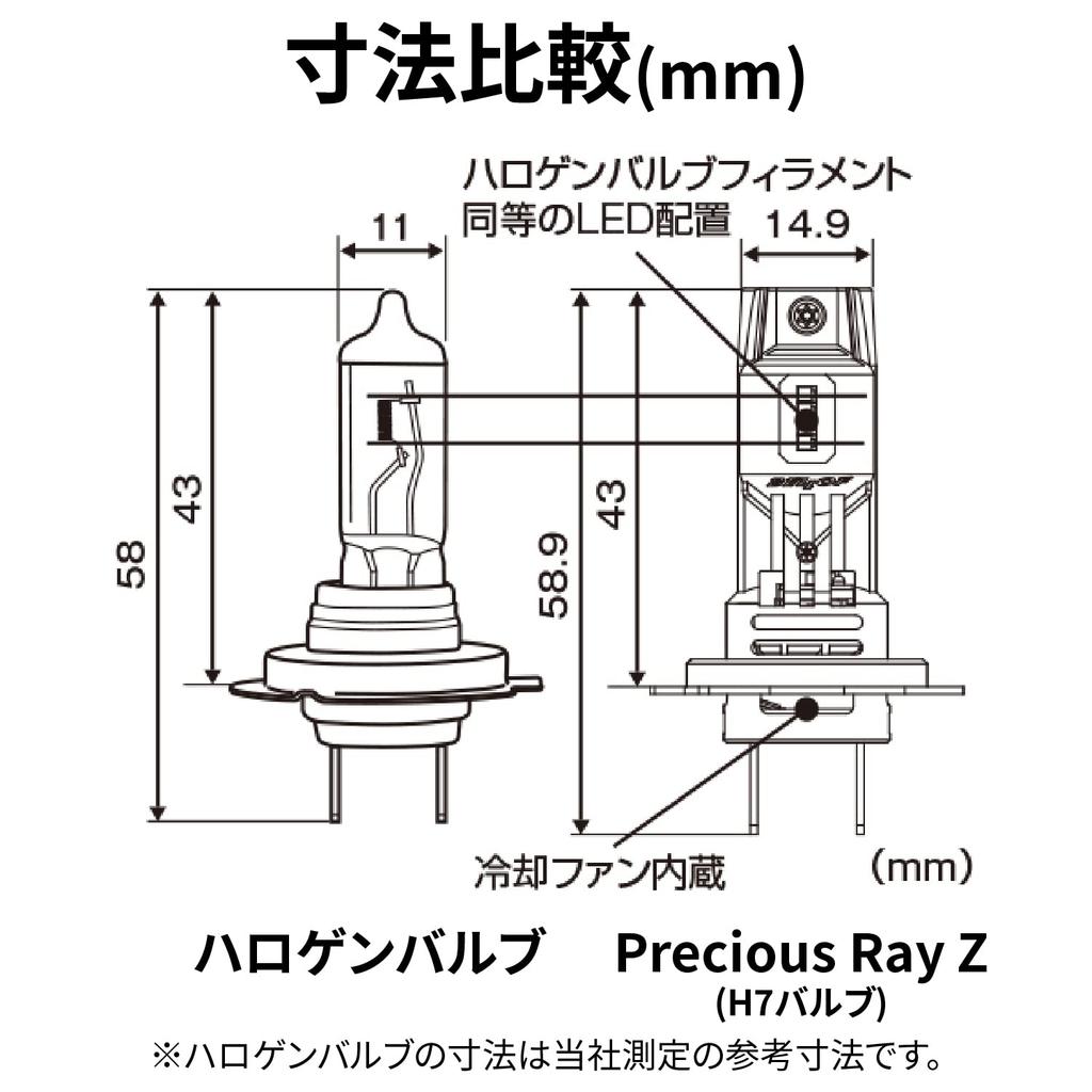 Daytona H7 LED Headlight for 2100 BELLOF Precious Ray Z 6500K 97897 Motorcycles, Lumens; (White)