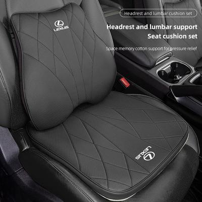 Memory Cotton Car Seat Covers Breathable Neck Pillow Lumbar Support For IS250 IS200 CT200h GS300 LS430 RX450h LX570 IS300