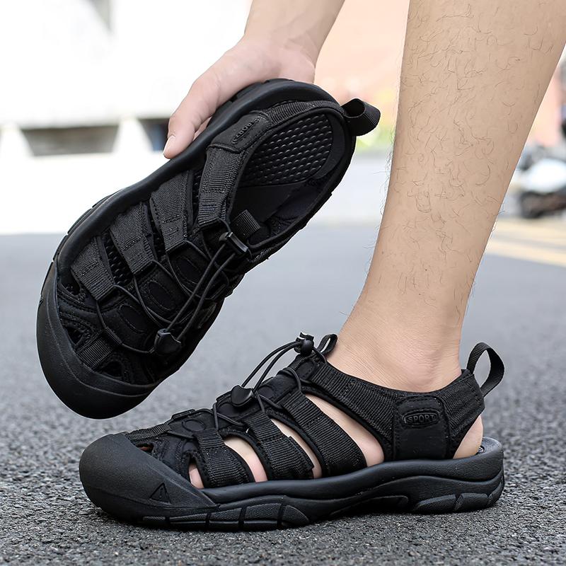 Damensandalen Sommer Outdoor Wanderschuhe Schwarz Braun Strandschuhe Lässige Römische Sandalen für Paare Übergröße