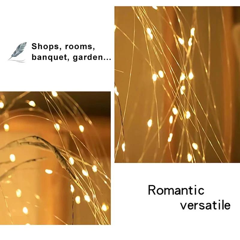 1PC Willow Night Light 192 LED Table Lamp 8 Modes Battery And USB Use Tree Lights For Wedding Party  Christmas Decoration Jesus