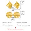 Stainless Steel Pleated Geometric Earrings For Women Girls Fashion Jewelry Trendy Vintage Women's Smooth Gold Color Stud Earring
