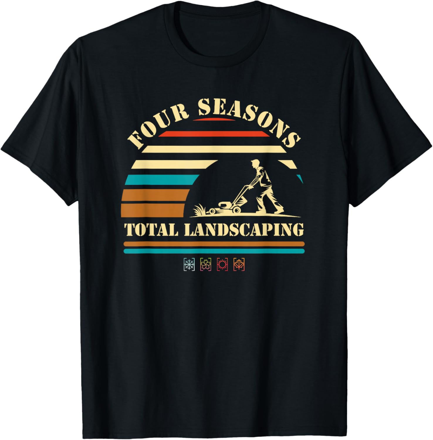 Four Seasons Total Landscaping Sunset Vintage T-Shirt S