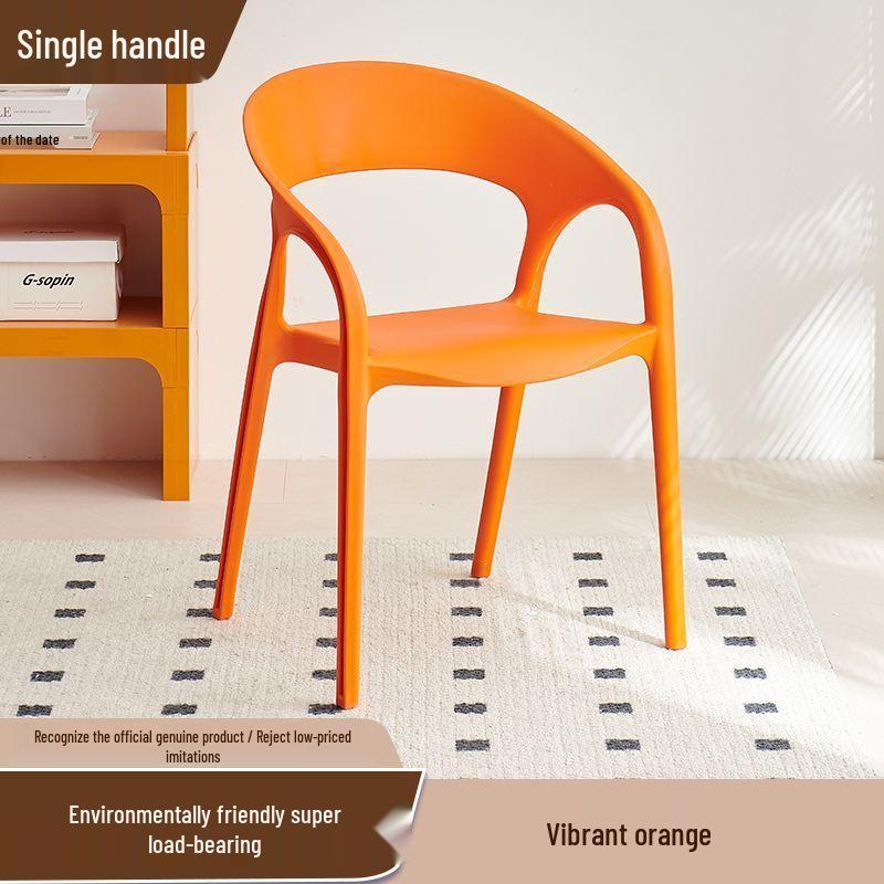 Modern Rattan-Style Stackable Outdoor Chair for Home, Balcony, or Courtyard Use