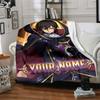 1pc Code Geass Blanket with Custom Name, Gift, for Men and Women, Soft Blanket, Good for Sofa Bed Couch Travel, Lightweight Flannel Blanket