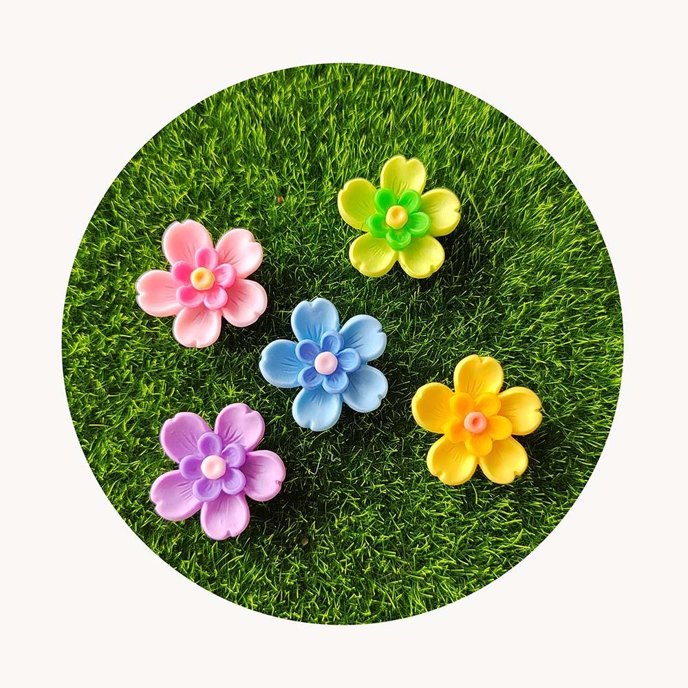New Colorful 26mm Cute Mini Flowers Flat Back Resin Cabochons Scrapbooking DIY Jewelry Craft Decoration Accessories