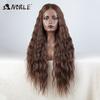 Noble Synthetic Lace Wig Cosplay Wigs 30 Inch Long Deep Wavy Ombre Blonde Silvery Lace Wigs For Women Lace Wig Heat Resistant