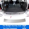 For Dodge Journey Jcuv For Fiat Freemont 2009-  Exterior Rear Trunk Bumper Foot Plate Tail Door Sill Scuff Guard Plate