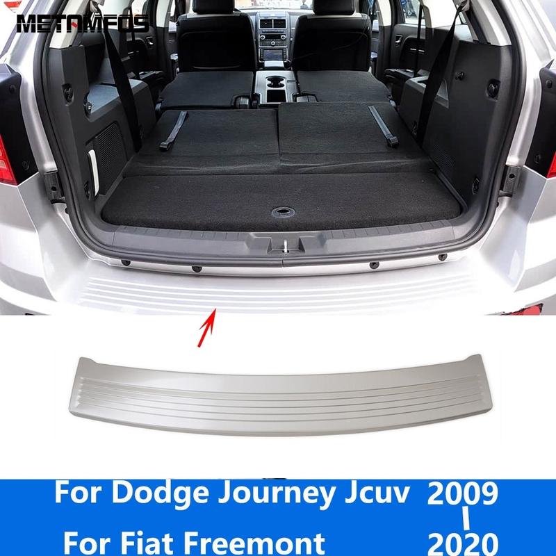 For Dodge Journey Jcuv For Fiat Freemont 2009-  Exterior Rear Trunk Bumper Foot Plate Tail Door Sill Scuff Guard Plate