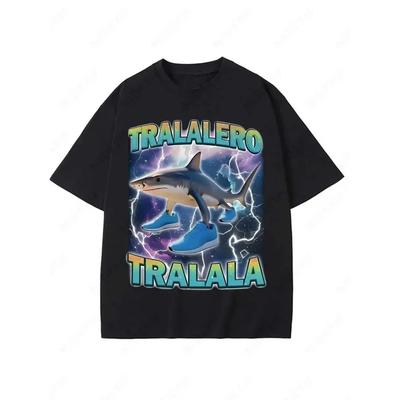 Tralalero Tralala Funny Shark Meme T-shirt Gifts Women's Fashion Gothic Vintage T-shirts Casual T Shirt