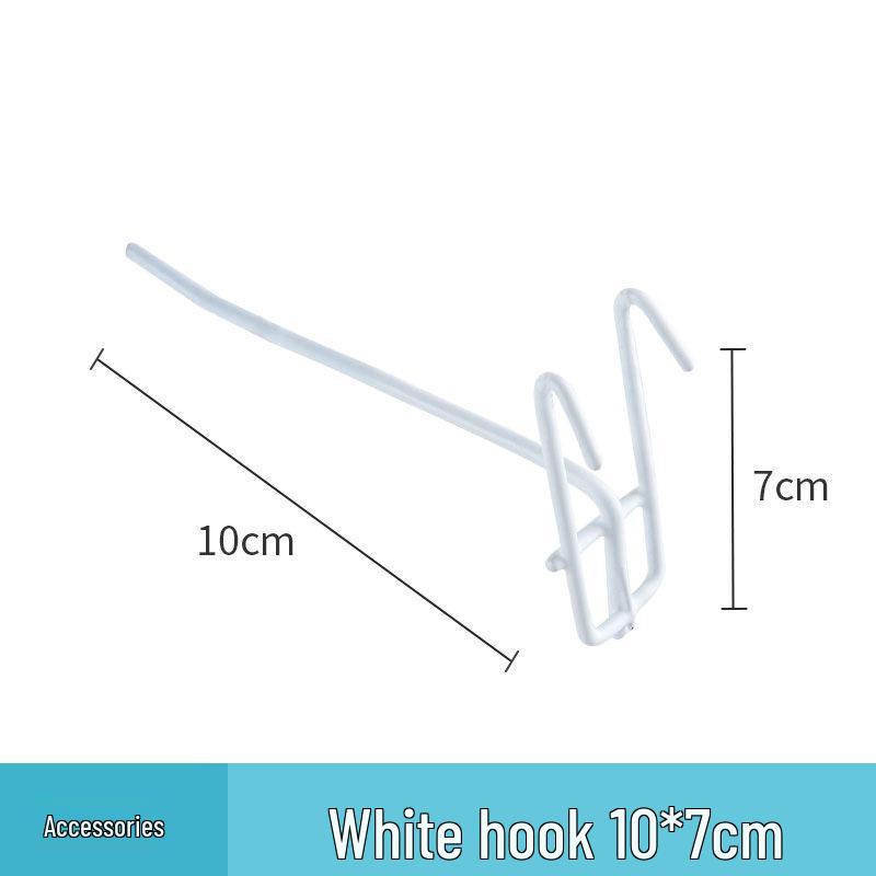 White Wire Mesh Grid Display Rack for Photos & Storage