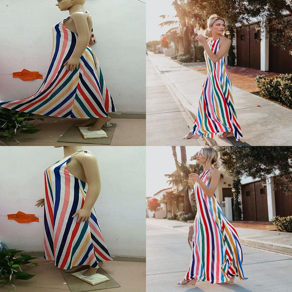 Women Summer Boho Long Maxi Dress For Evening And Beach Casual Wear With Elegant Fit