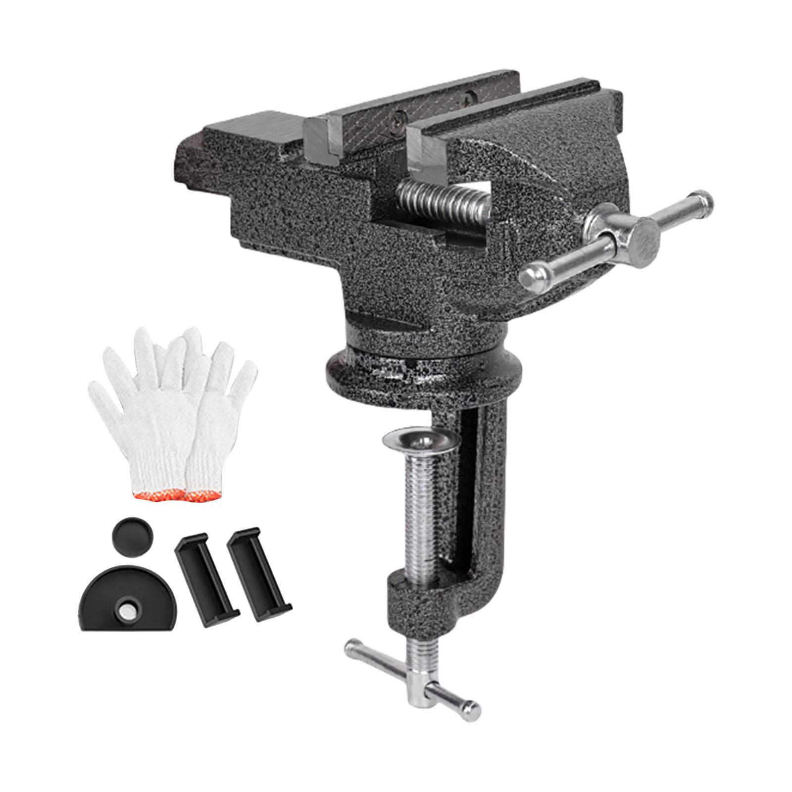 

Универсальные маленькие тиски с поворотом на 360 градусов Маленькие верстачные тиски Бытовые настольные тиски Верстак для деревообработки для рабочего стола Шлифовальный станок 60 чёрный