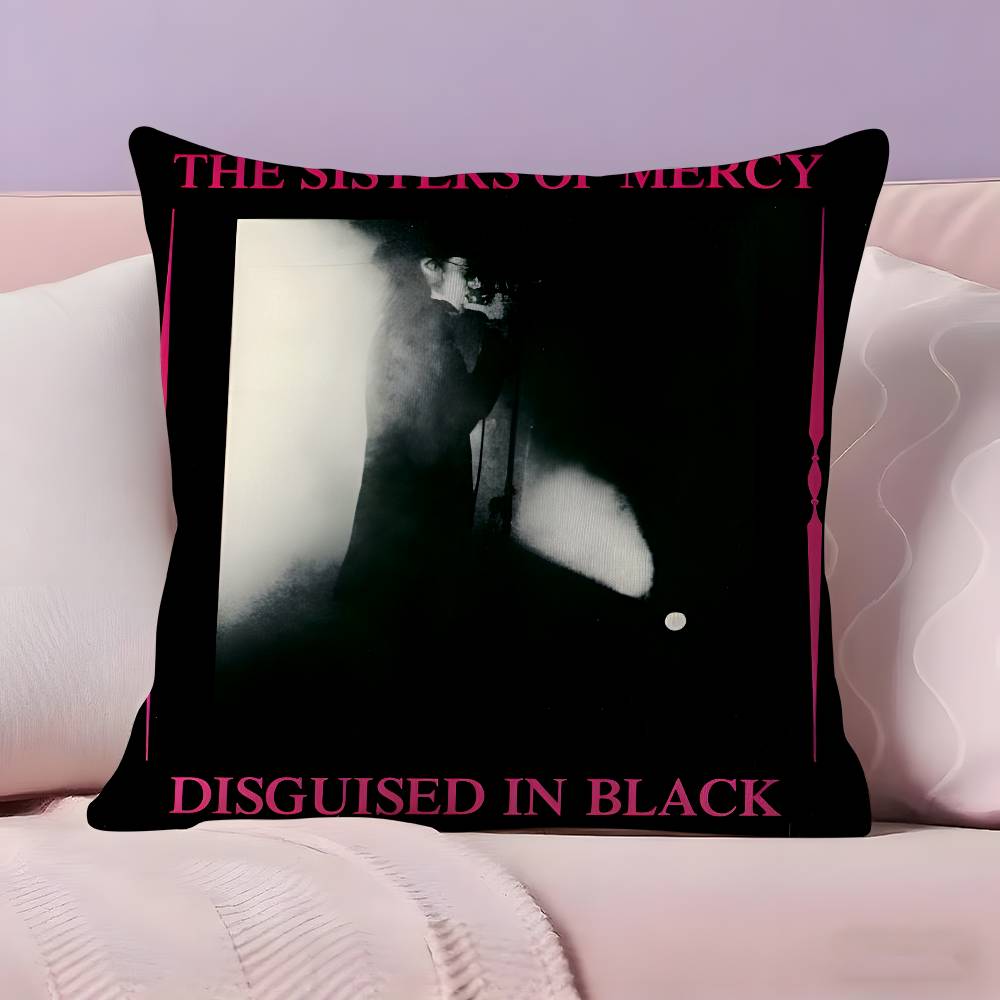 

The S-Sisters of M-Mercy band Pillow Case Pillowcase Ultra Soft Skin Friendly Fabric Cloud Like Comfort & Concealed Zipper 12x12Inch