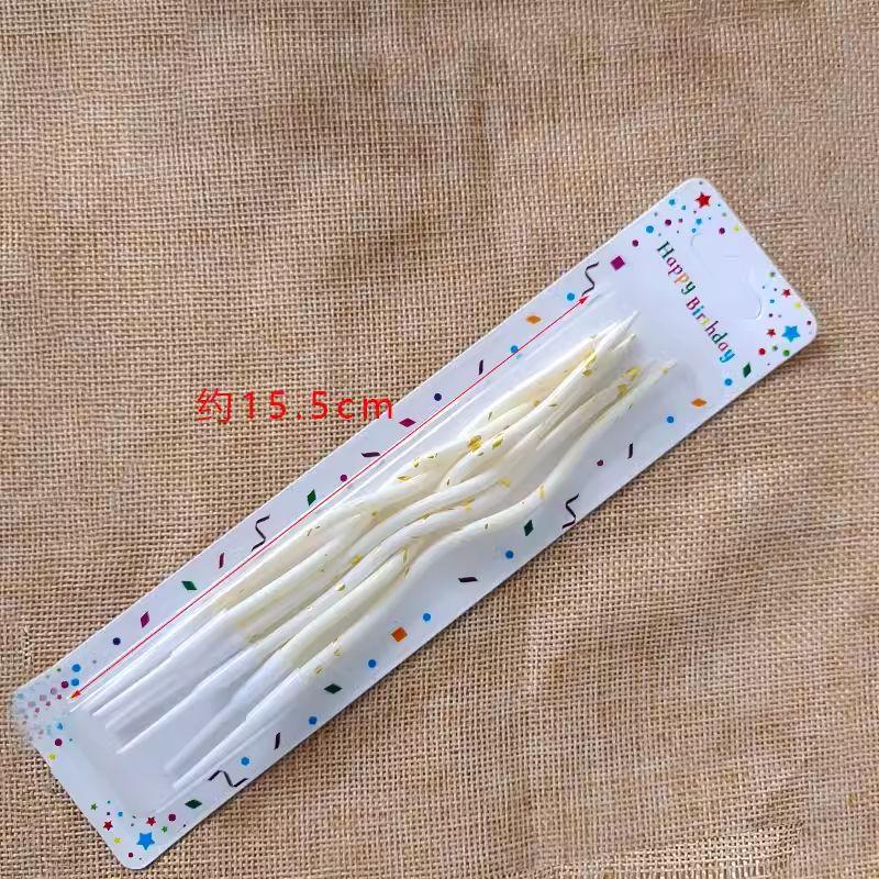 Creative Curved Party Candles 12pcs White Curved Candles 6pcs Per Pack 1 Box Decorative Birthday Cake Candle Set One Size белый