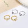 Pink White Twist Heart Earrings For Women Authentic 925 Sterling Silver Simple Wedding Engagement Fine Jewelry Gifts