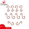 Metal Christmas Hooks - Gold, Red, Green, Silver, Multi-color S Hooks for Holiday Decorations