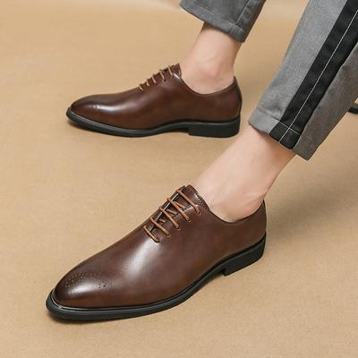 Sapatos masculinos Brogues Derbys formais de couro para negócios, smoking retrô, sapatos sociais clássicos para casamento, tamanhos grandes