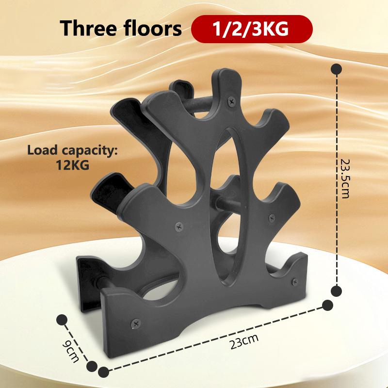 3-Tier Dumbbell Storage Rack Sturdy Fitness Dumbbell Holder & Home Gym
