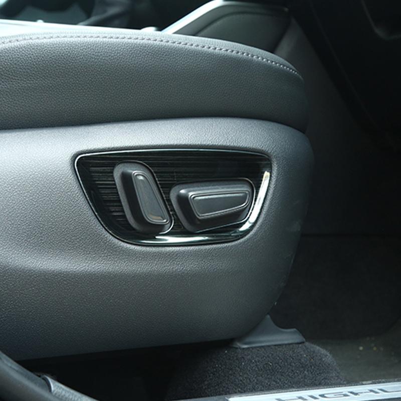 For Toyota Highlander XU70 - Hybrid Seat Adjustment Switch Knob Panel Trim Stainless Steel Interior Accessories