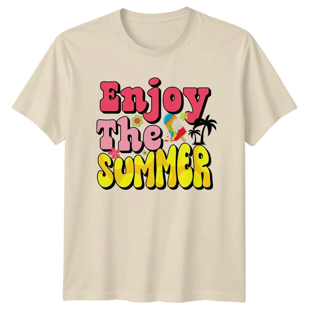 Enjoy The Summer TShirt Retro Groovy Beach Birthday Gift For Him And Her