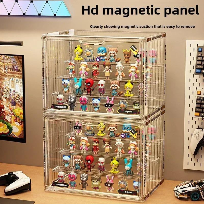 Large Containerized Designs Acrylic Organizer for Collectible Figures and Blind Box Toys Action Figures Desktop Organizers Box