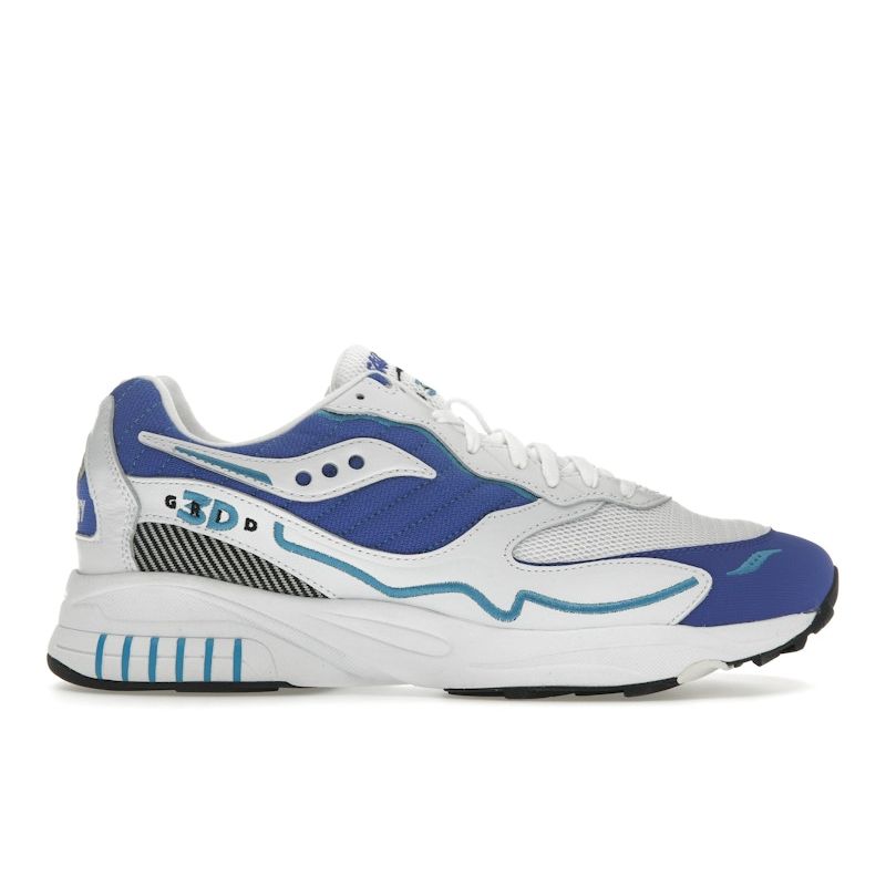 Saucony 3D Grid Hurricane S70646-2 White Royal Retro Running Sneakers 42