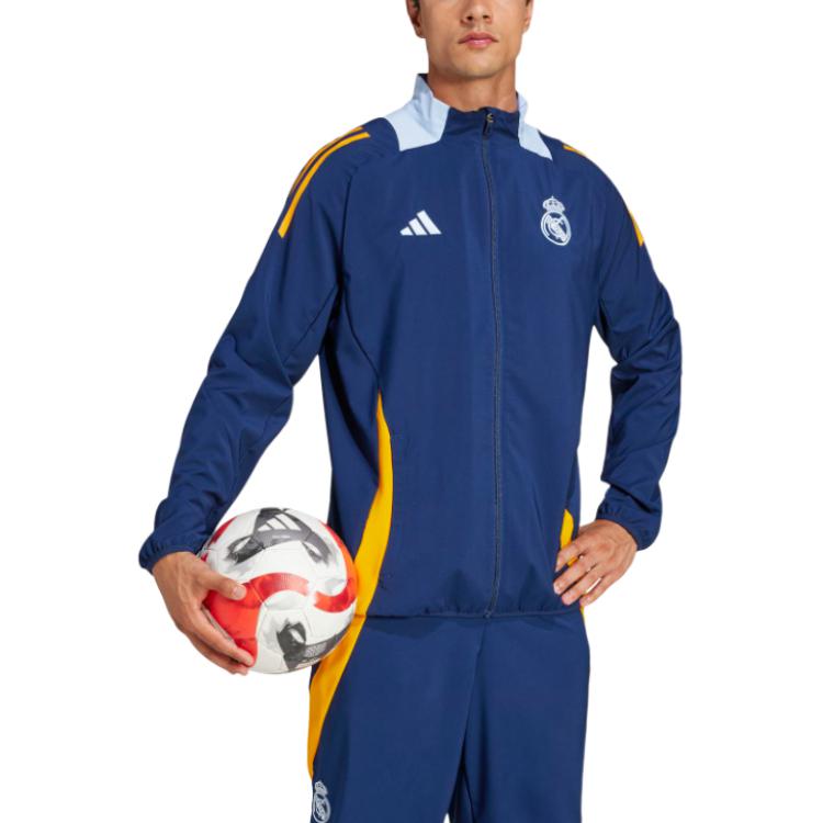 adidas Real Madrid Simple Comfortable Soft Stand Collar Zip Football Jersey Men Jersey JE4198