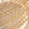 18K Goldplattiertes Titanstahl Geometrisches Kettenarmband & Halsketten-Set - Europäischer Hip-Hop Stil