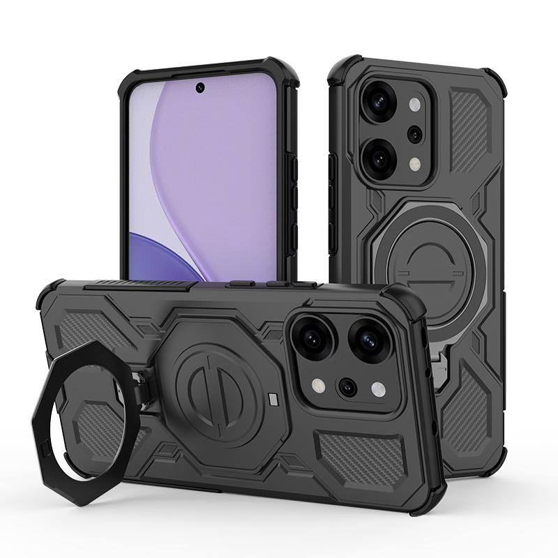Applicable To OPPO Reno14Pro Mobile Phone Case 360 Bracket Reno13 Magnetic Anti-drop K13Turbo Protective Case
