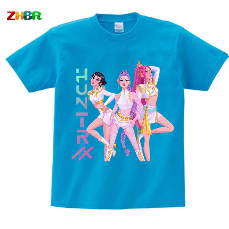 Kpop Huntrix Tričko Tričko Děti Lovci Démonů Tričko Chlapec Dívka Děti Dívky Chlapci Děti
