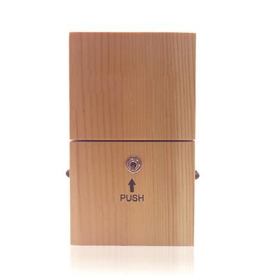 Useless Box Decompression Environmental Friendly Natural Pine Pointless Box with Metal Buttons for Kids Adult