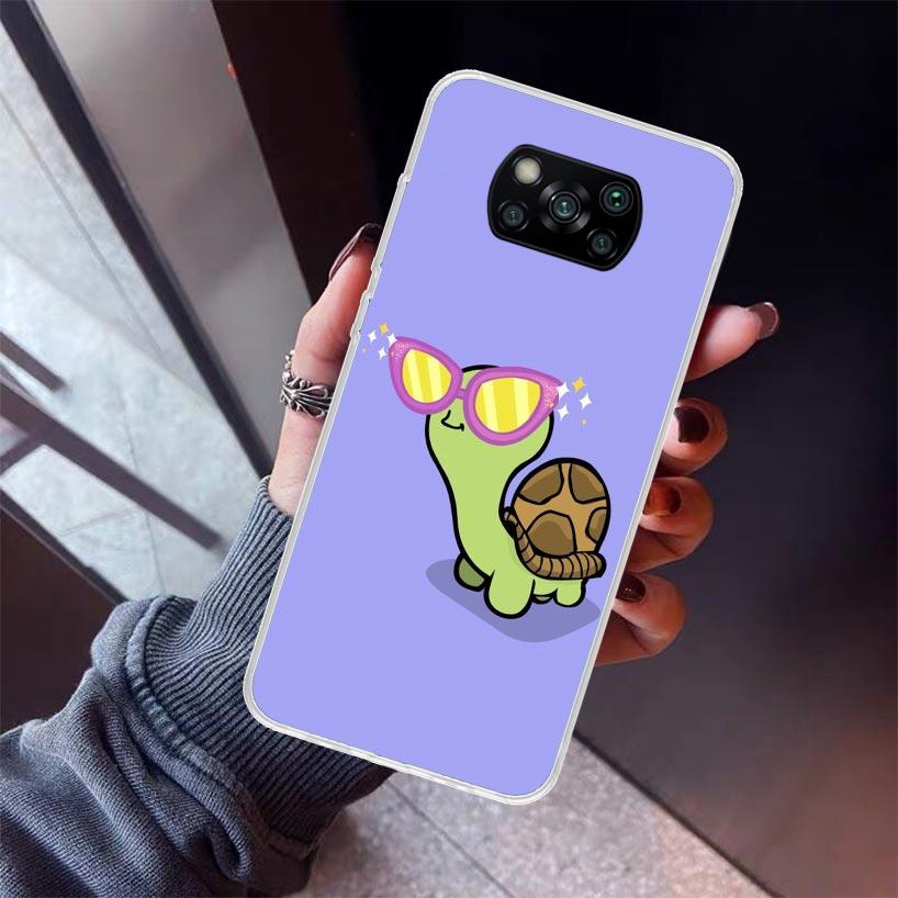 Cartoon Sea Turtle Tortoise Phone Case For Xiaomi Poco X7 X6 X5 Pro F7 Ultra Redmi 15C 15 13 13C 12 12C 10 10A 10C 9 9A 9C 9T Sh
