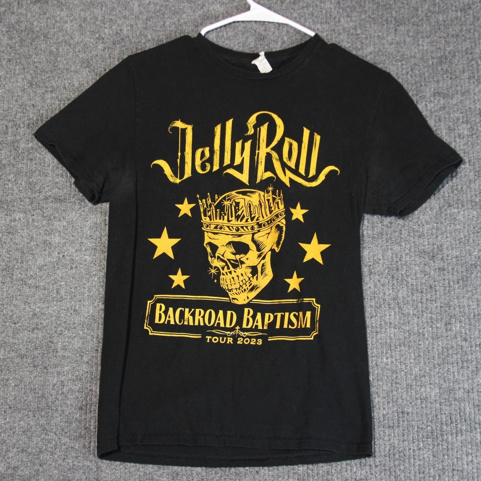 

Jelly Roll Backroad Baptism Tour 2023 T Shirt Mens Small Country Rock Band 3XL