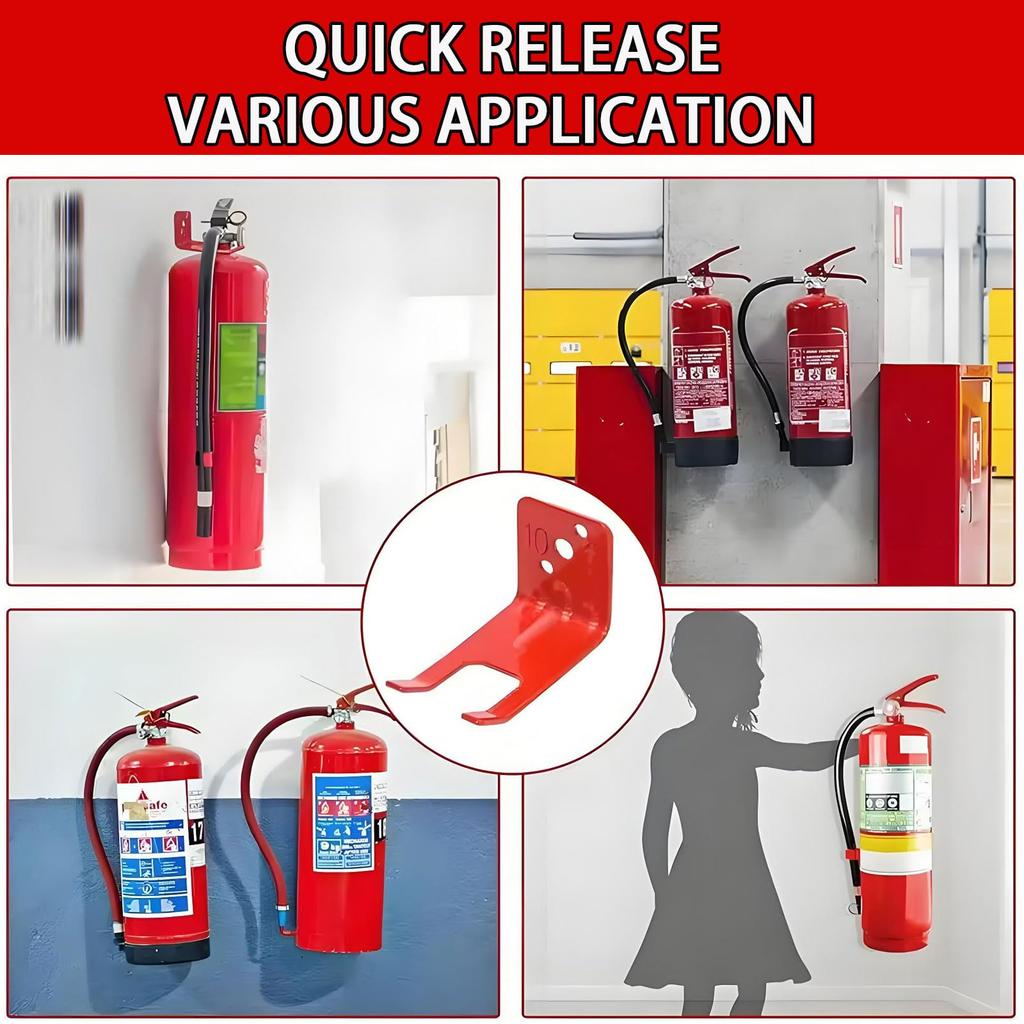 Universal fire extinguisher hanger with screws, fire extinguisher hanger fixing bracket 4-piece set