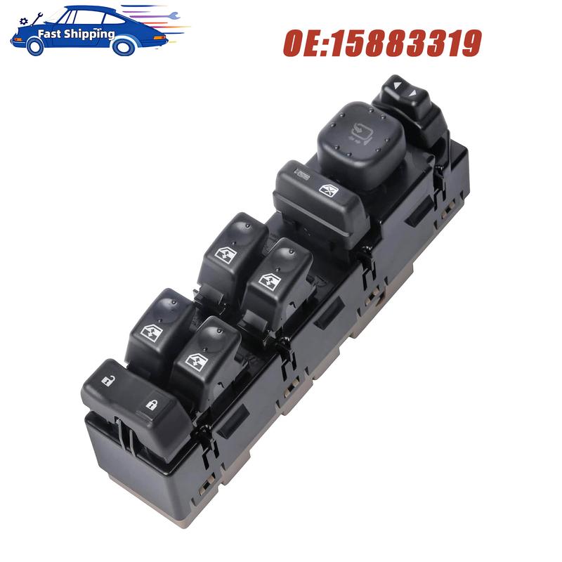 15883319 Window Control Switch For GMC Sierra Yukon XL Chevy Avalanche Suburban Tahoe Cadillac Escalade Hummer H2 2003-2006   4.