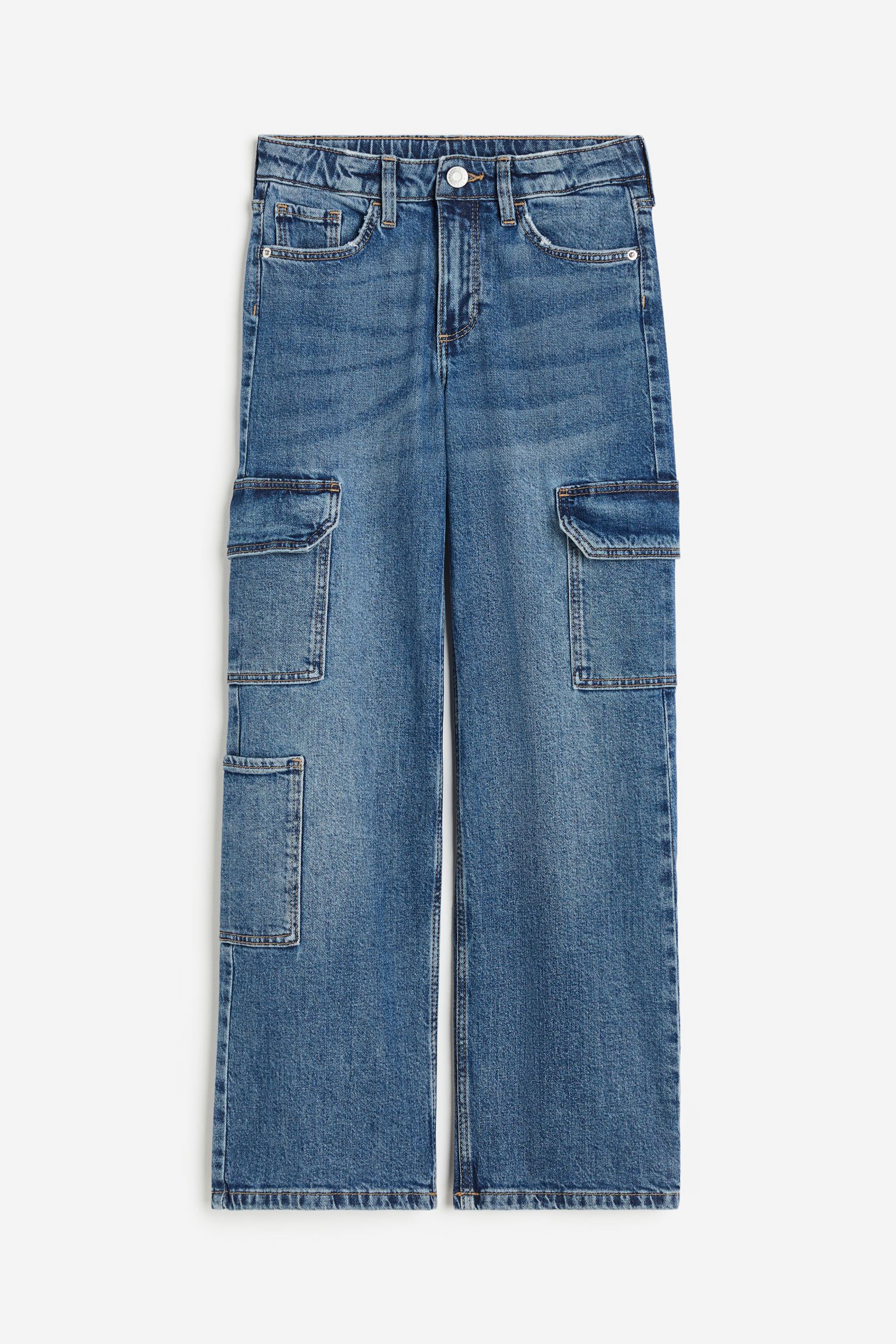 

Широкие низкие брюки карго