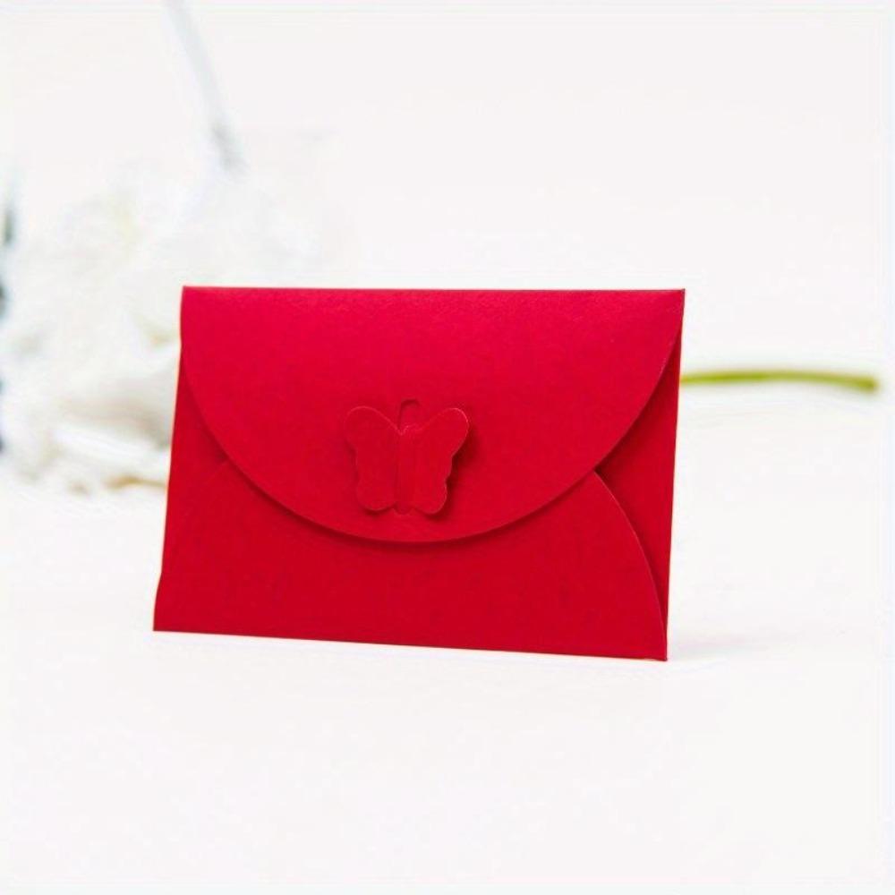

20 шт./лот Мини 10,5*7 см бумажные конверты с пряжкой-бабочкой Простая ретро-пряжка Декоративный маленький бумажный конверт 20Pcs красный
