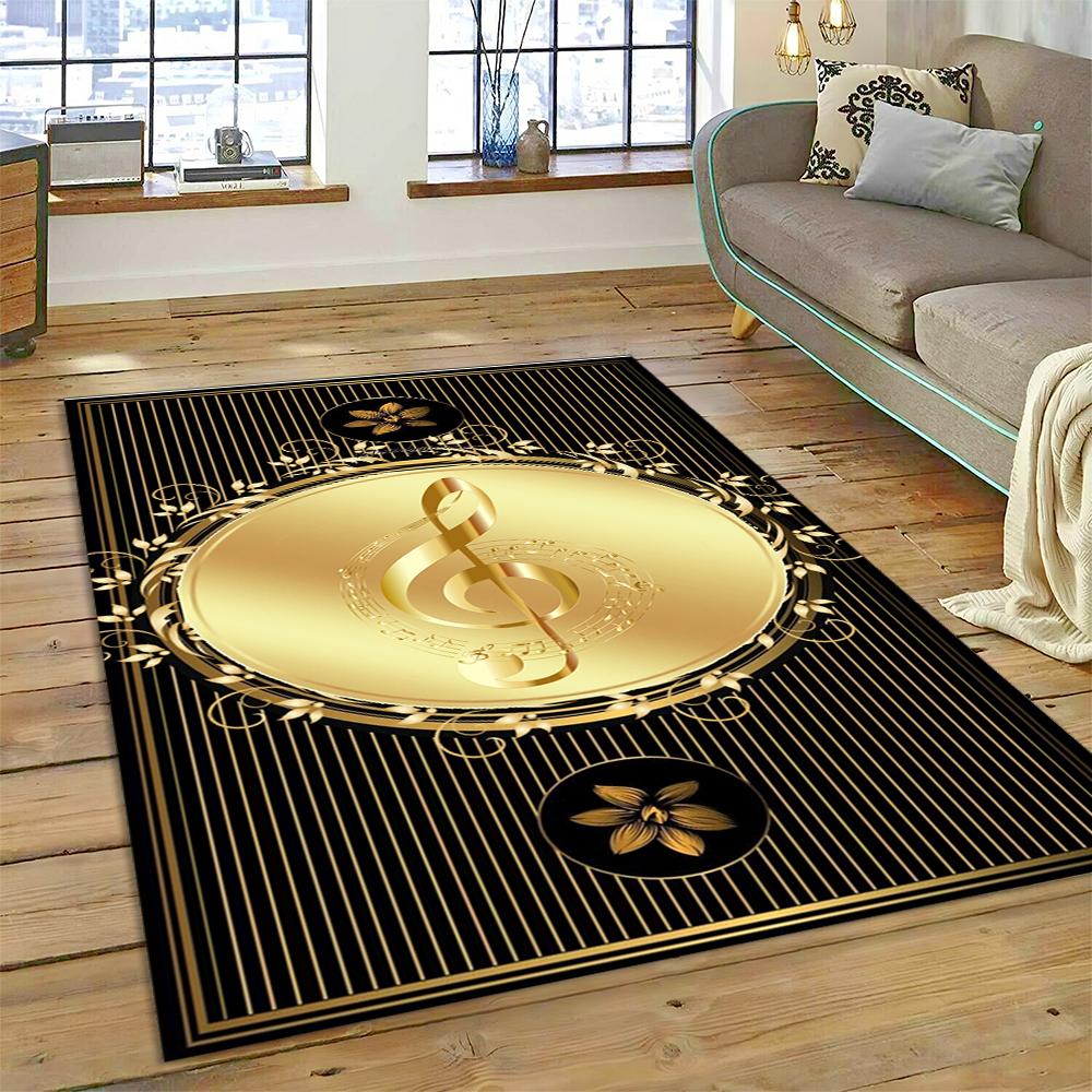 3D Creative Musical Note Piano Art Carpet Rug for Home Living Room Bedroom Sofa Doormat Decor,Child Area Rug Non-slip Floor Mat