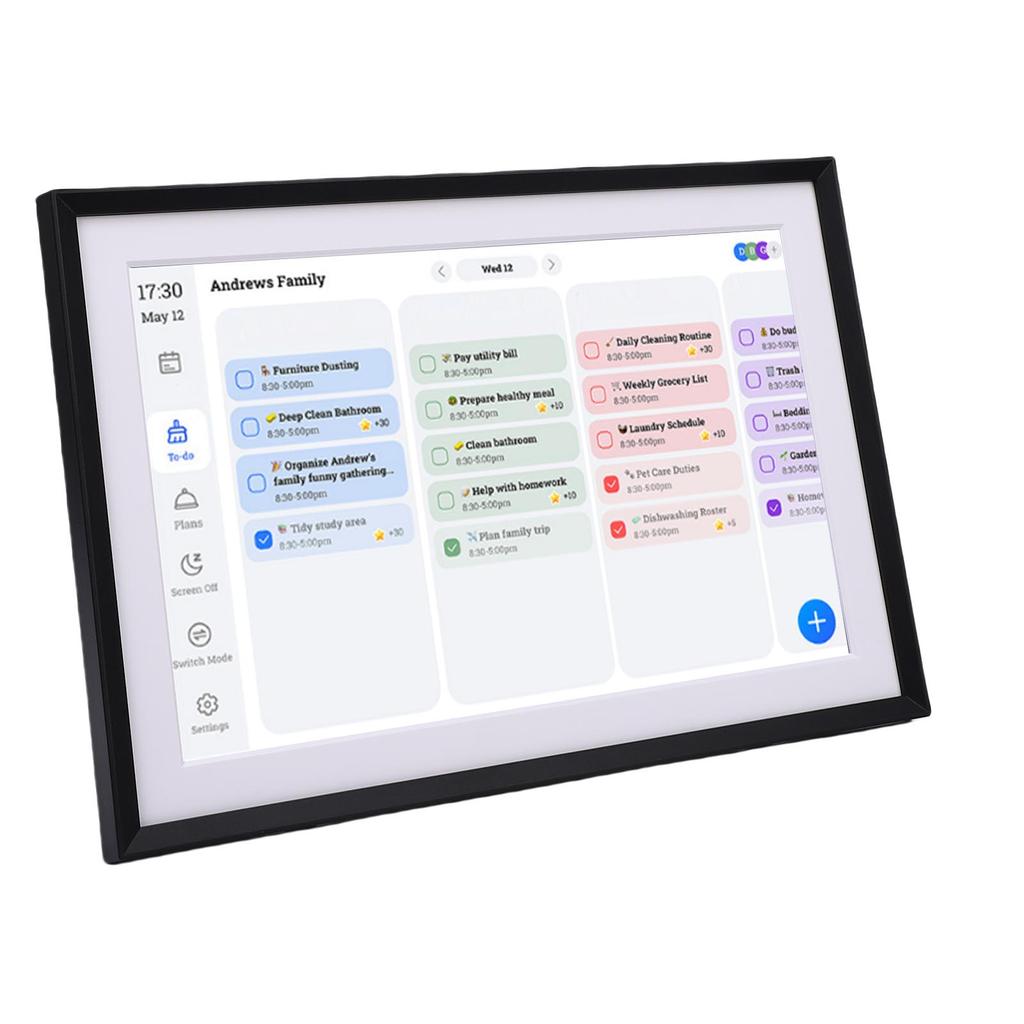 10.1 Inch Smart Digital Photo Frame HD Touchscreen Family Planner Digital Picture Frame for Seamless Daily Planning