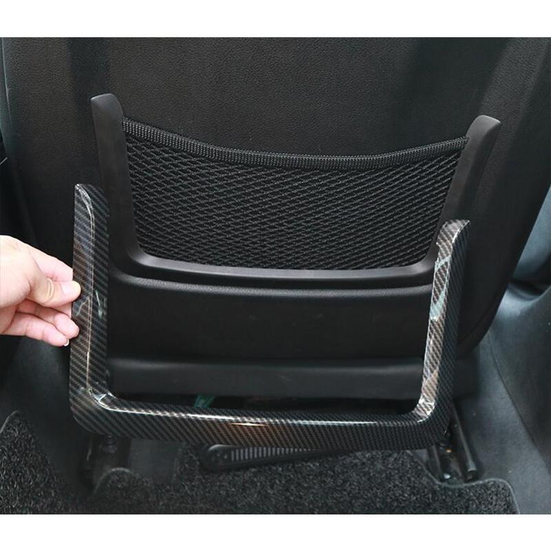 For BMW 1 2 3 4 Series 3GT F30 F34 F20 2pcs Carbon Fiber Color Car Seat Back Net Frame Trim Car Interior