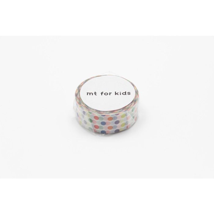Masking tape KIDS - Pois multicolores - 1,5 cm x 7 m