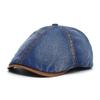 New Washed Denim Cotton Octagonal Hat Men's and Women's Fashion Beret Adjustable Cap