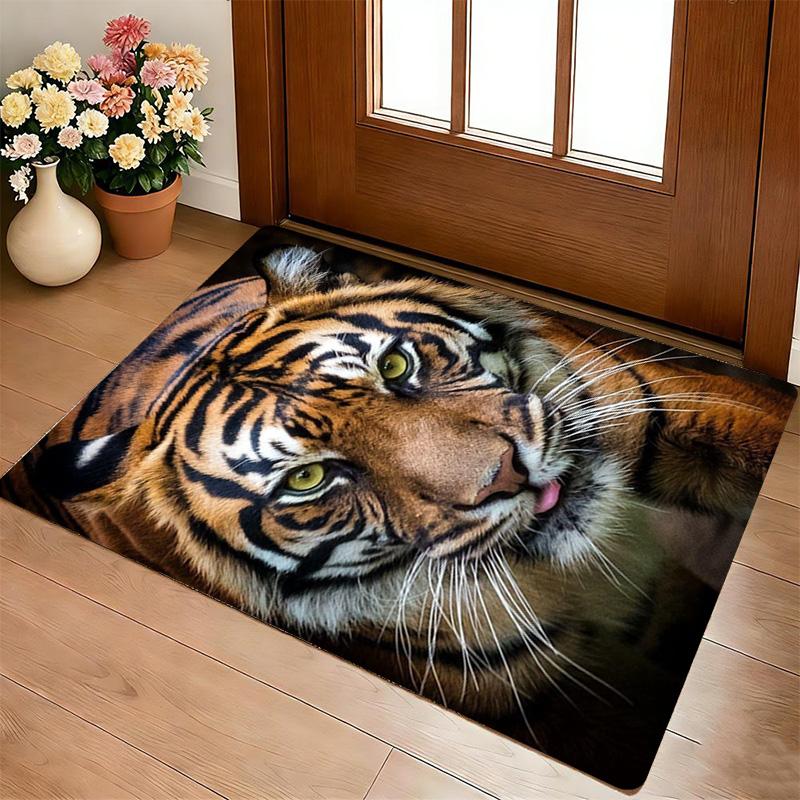 Tiger Closeup Living Room Nonslip Area Rug Soft Carpet For Bedroom Game Playroom Sofa Office Home Decor Doormat Christmas Gift C926514