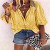 2026 Women's Printed Single-Breasted Loose Lapel Shirt - Spring/Autumn