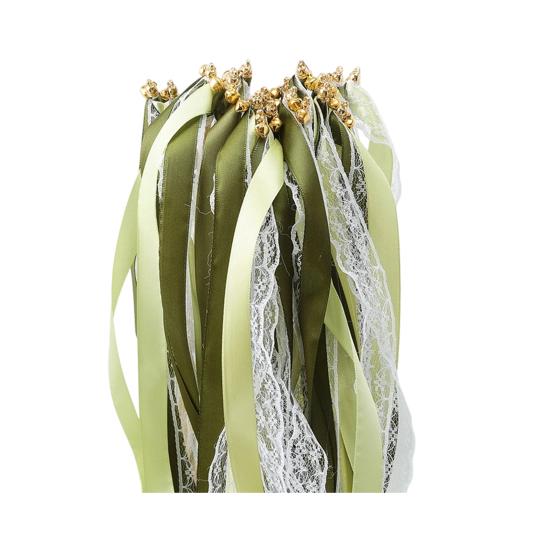 

10 шт. Волшебные палочки с лентами и кружевом, палочки феи с колокольчиками, хроматические шелковистые партийные стримеры для свадебной вечеринки, дня рождения, сувениры