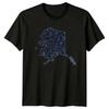 Alaska State Outline US Landmarks Mens Tee Womens Graphic T-Shirt Unisex Top